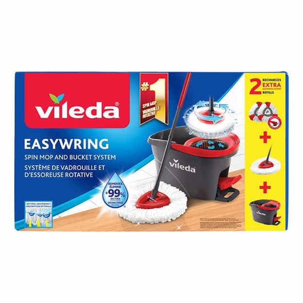  Seau Vileda EasyWring - Système de vadrouille et d’essoreuse rotative