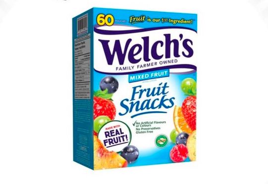  BISCUIT COLLATIONS FRUITS SNACK WELCH'S 60 SACHETS