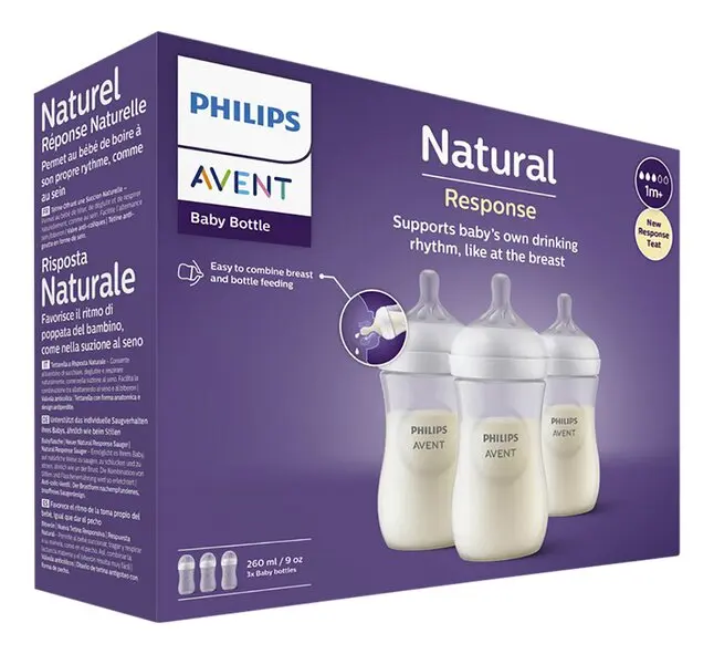 BIBERON PHILIPS AVENT NATURAL PACK DE 3X 260ML
