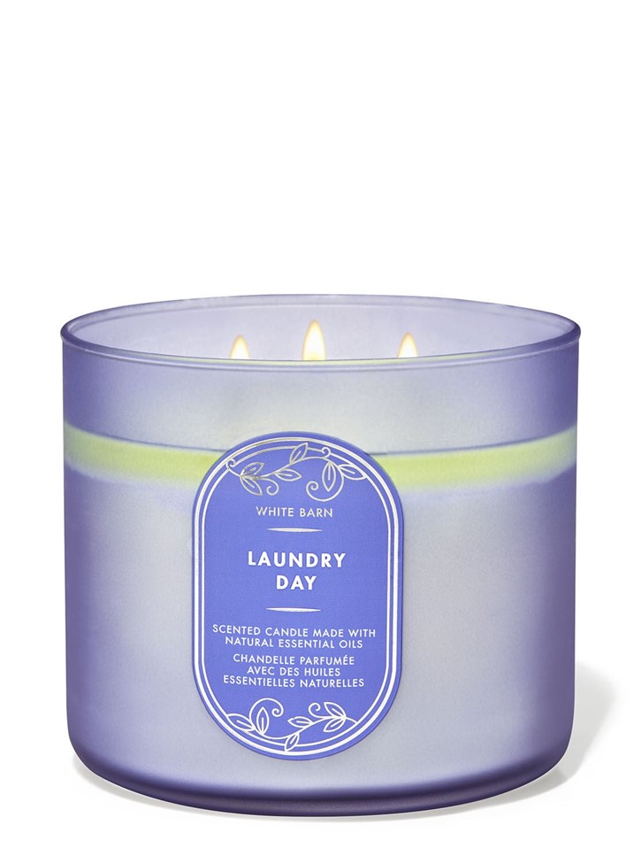 BOUGIE PARFUMÉE LAUNDRY DAY, BATH AND BODY WORKS 411G